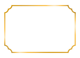 Gold frame on white background. Vector