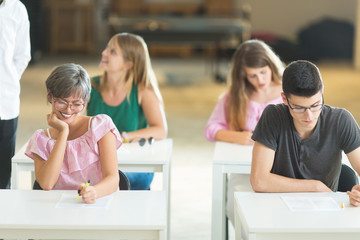 Young students in classroom