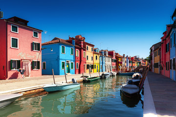 burano island with colorful houses
