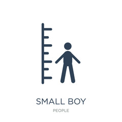 small boy icon vector on white background, small boy trendy fill
