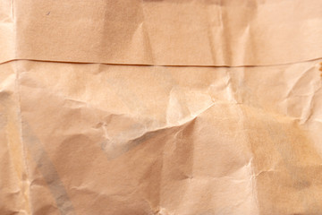 Recycle brown paper crumpled texture, Old paper surface for background