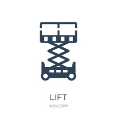 lift icon vector on white background, lift trendy filled icons f
