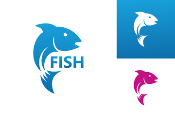 Obraz premium Fish Logo Template Design Vector, Emblem, Design Concept, Creative Symbol, Icon