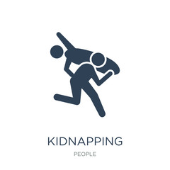 kidnapping icon vector on white background, kidnapping trendy fi