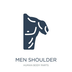 men shoulder icon vector on white background, men shoulder trend