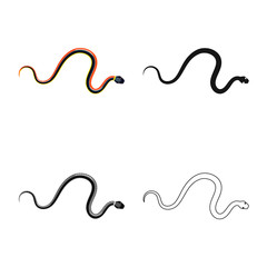 Vector illustration of mammal and danger sign. Collection of mammal and medicine vector icon for stock.