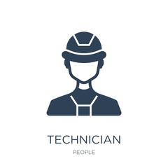 technician icon vector on white background, technician trendy fi