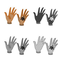 Fototapeta premium Vector design of silhouette and safety symbol. Set of silhouette and comfort vector icon for stock.