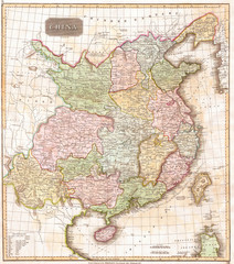 1815, Thomson Map of China and Formosa, Taiwan, John Thomson, 1777 - 1840, was a Scottish cartographer from Edinburgh, UK