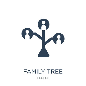 Family Tree Icon Vector On White Background, Family Tree Trendy