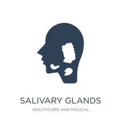 salivary glands icon vector on white background, salivary glands