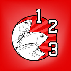 fishes and one two three message