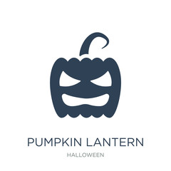 pumpkin lantern icon vector on white background, pumpkin lantern