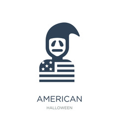 american icon vector on white background, american trendy filled