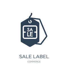 sale label icon vector on white background, sale label trendy fi
