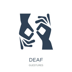 deaf icon vector on white background, deaf trendy filled icons f