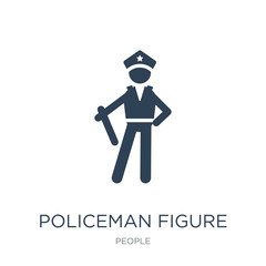 policeman figure icon vector on white background, policeman figu