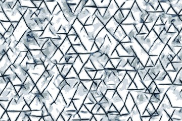 Blue triangle shapes and abstract drawings for a background