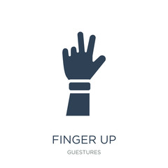 finger up icon vector on white background, finger up trendy fill