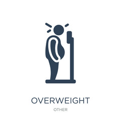 overweight icon vector on white background, overweight trendy fi