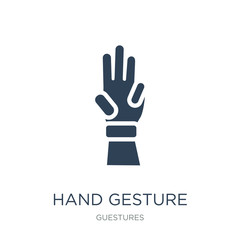 hand gesture icon vector on white background, hand gesture trend