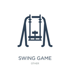 swing game icon vector on white background, swing game trendy fi