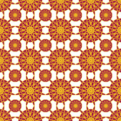 Fototapeta premium Vector ornamental seamless pattern, geometric figures, stars, rhombuses. Stylish ornament background, repeat tiles. Elegant design for prints, textile, wallpapers