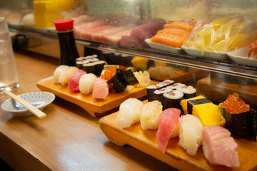 sushi on plate