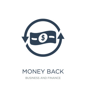 money back icon vector on white background, money back trendy fi