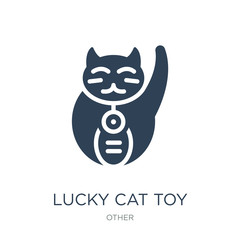 lucky cat toy icon vector on white background, lucky cat toy tre