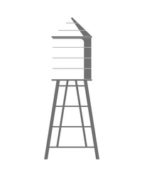 Water tower icon. Drinking water storage tank.