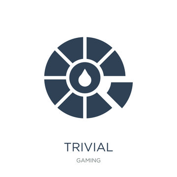 trivial icon vector on white background, trivial trendy filled i
