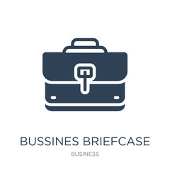 bussines briefcase icon vector on white background, bussines bri