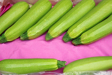 zucchini on market table