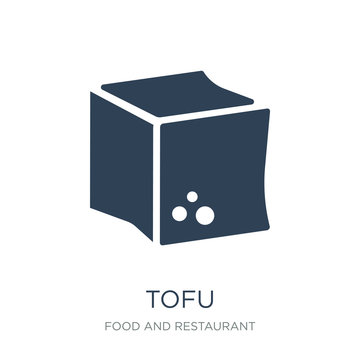 tofu icon vector on white background, tofu trendy filled icons f