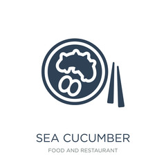 sea cucumber icon vector on white background, sea cucumber trend