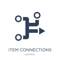 item connections icon vector on white background, item connectio