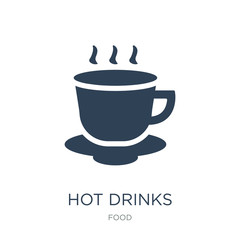 hot drinks icon vector on white background, hot drinks trendy fi