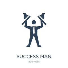 success man icon vector on white background, success man trendy