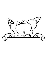 verstecken schild monster alien ekelig lustig klein comic cartoon clipart design glibber schleimig hässlich horror halloween