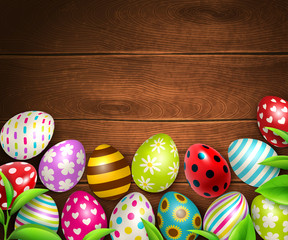 Easter Eggs Background Top