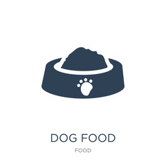 dog food icon vector on white background, dog food trendy filled