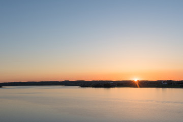 Fototapeta na wymiar Sunset over the coastline of Denmark
