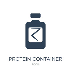protein container icon vector on white background, protein conta
