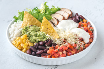 Burrito bowl on the table