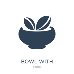 bowl with vegetables icon vector on white background, bowl with