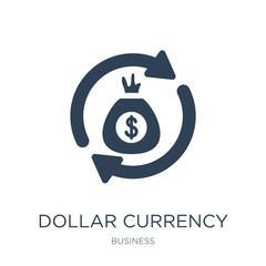 dollar currency icon vector on white background, dollar currency