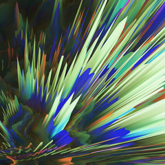 Abstract colorful digital 3d glitch effect. Screen techy texture. Dispersion background.