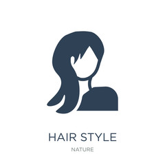 hair style icon vector on white background, hair style trendy fi