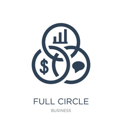 full circle icon vector on white background, full circle trendy